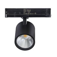 Spot LED sur rail contemporain à corps en aluminium, 2, 3 ou 4 fils, blanc réglable, intensité variable, IRC97, haute efficacité
