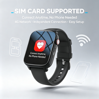 Montre connectée GS19 avec alerte SOS et détection de chute, étanche IPX7, moniteur de bien-être, fréquence cardiaque et oxygène sanguin
