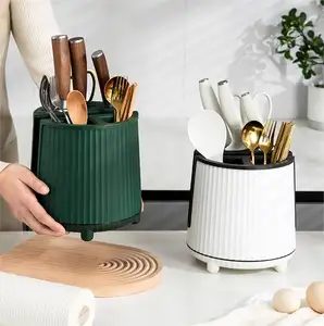 New home multi-functional Rotating kitchen 360-degree rotatable knife storage rack chopstick cage knife holder