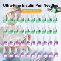 Embouts d'aiguilles de stylo jetables sur mesure, calibre fin 31G 32G, 4mm 5mm 6mm 8mm, scellés individuellement, boîte de 100 pièces, vente en gros d'usine OEM