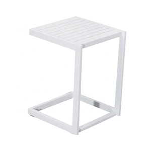 <strong>White</strong> Composite Small Patio Furniture Outdoor Garden Aluminum Coffee <strong>Side</strong> <strong>Table</strong> on Sale - Product Image 3