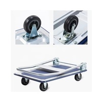 MILLMISS PH150/PH300 150kg/300kg 72x48cm/90x60cm Portable en acier pliable à quatre roues camion à main facile à transporter stockage de magasinage