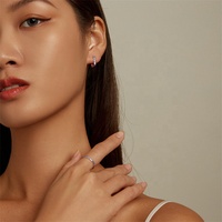 Ensemble de bijoux fantaisie en argent 925 plaqué or, émail de Noël, design simple, pour femme, forme carrée, anti-ternissement, idéal comme cadeau, vente en gros