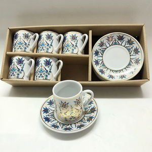 Nouvelle boîte-cadeau de Style moyen-oriental après-midi tasse à thé arabe plaqué or luxe en céramique tasse à café et soucoupe ensemble - Product Image 3