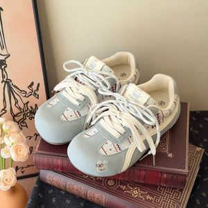 Scarpe da donna con plateau bianche casual INS di alta qualità, nuove 2026, popolari, alla moda, versatili, per studentesse, con design a tema dopamina - Product Image 2