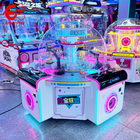 Distributeur automatique de cadeaux Center Island, à monnayeur, 4 joueurs, avec jeu d'excavatrice et de grue à prix, pour Centres de Divertissement Familiaux (FEC) et Centres Commerciaux, OEM