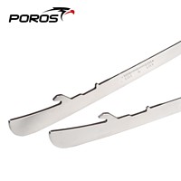Lame de hockey POROS avec revêtement en titane, dureté 56HRC, fabrication sur mesure, nouveau design, qualité supérieure, commande en gros à prix avantageux