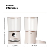 Distributeur automatique de nourriture pour chat Vansity avec logo personnalisé, 4,5 L, anti-blocage, facile à nettoyer, alimentation intelligente rechargeable pour animaux de compagnie