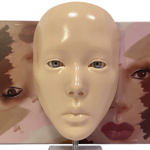 หัว Mannequin แต่งหน้าแบบซักได้,อุปกรณ์แต่งหน้าสำหรับสถาบันความงามเครื่องสำอาง<span class=keywords><strong>ส</strong></span>่วนตัวกรุณาแต่งหน้ารูปร่างใบหน้า - Product Image 2