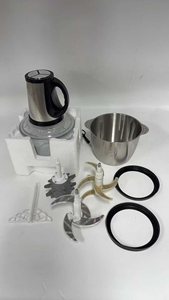 Robot culinaire complet pour la cuisine, hachoir à légumes et à viande, hachoir alimentaire puissant, 2l 3l, acier inoxydable, verre, hachoir à viande électrique - Product Image 6