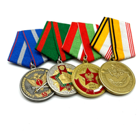 Médaille étoile vintage peinte sur mesure avec ruban – Badge métallique rétro estampé à chaud en cuivre/argent électroplaqué, souvenir patriotique, récompense