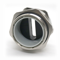 Presse-étoupe plat en laiton nickelé, étanche IP68, certifié ROHS, basse tension, anti-poussière, pour usage industriel, câble 12-16mm