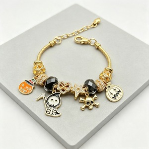 Bracciale Unisex in Lega Bestseller con Zucca, Teschio, Falce, Grim Reaper, Pentagramma - Alla Moda per Halloween da <span class=keywords><strong>Donna</strong></span> - Product Image 1