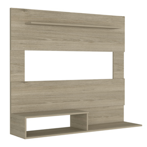 Floating Entertainment Center For <b>Tv</b> Up To 55 In Light <b>Pine</b> With One Superior Shelf And Two Shelves - Product Image 6