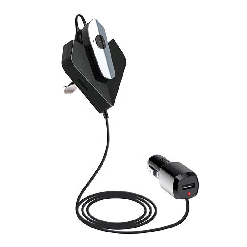 Беспроводной автомобильный FM-передатчик LUTU BT5.0 с гарнитурой и двойным USB-портом