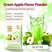 Poudre de jus de pomme verte, poudre de fruits instantanée, emballage personnalisé OEM ODM pour usine de boissons