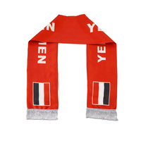 Nouveau produit Foulards caractéristiques du Yémen pour les écharpes personnalisées de drapeau de club de fan et de suiveur