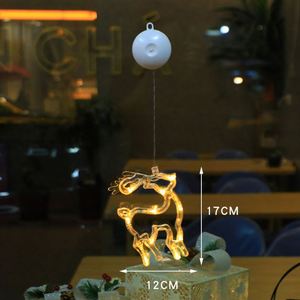 <b>Led</b> <b>Star</b> Moon Xmas Suction Cup Lamp Christmas Decorations for Home Wedding Party Window Hanging Ornaments - Product Image 4