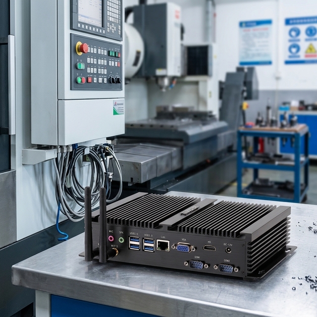RS232 Industrial Mini PC with Intel Core I5-1235U Fanless Design, Aluminum Alloy Case Support Wake-On-Lan/Auto Power on