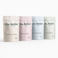 Sachet Doypack Personnalisé pour Poudre de Thé Matcha, Imprimé, Recyclable, Qualité Alimentaire, Haute Barrière, avec Fermeture Zip