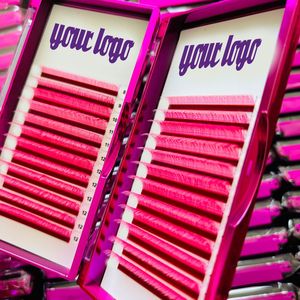 Extensions de cils classiques individuels de qualité supérieure Logo personnalisé Mat Dark Jet Volume blanc cils 25mm longueur en gros - Product Image 6