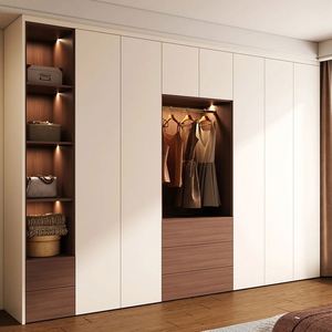 Armoire de chambre à coucher en bois sur mesure, design moderne, simple, armoires intégrées, placard, vente chaude - Product Image 5