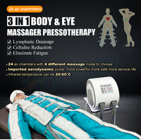 Appareil de pressothérapie 3 en 1 OEM pour massage des yeux, chaleur, drainage lymphatique, pressothérapie pour salon de beauté et spa