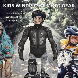 Combinaison de protection pour moto avec protections pour les genoux, manches longues, pour enfants - Product Image 2