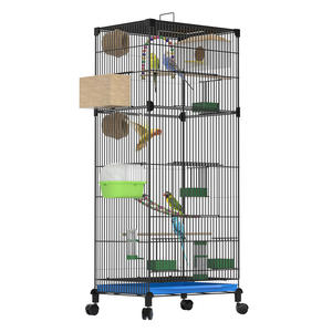 <span class=keywords><strong>Cage</strong></span> d'élevage de luxe pour perroquets et calopsittes <span class=keywords><strong>Cage</strong></span> à oiseaux densifiée surélevée <span class=keywords><strong>Cage</strong></span> à perruches assemblée avec motif en métal massif - Product Image 5