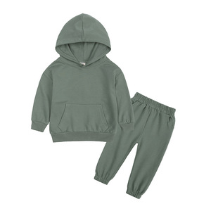 All'ingrosso abbigliamento per bambini nuovi bambini di colore puro maglione per bambine Jogger set di tuta per camion per il Design logo personalizzato taglie forti - Product Image 5