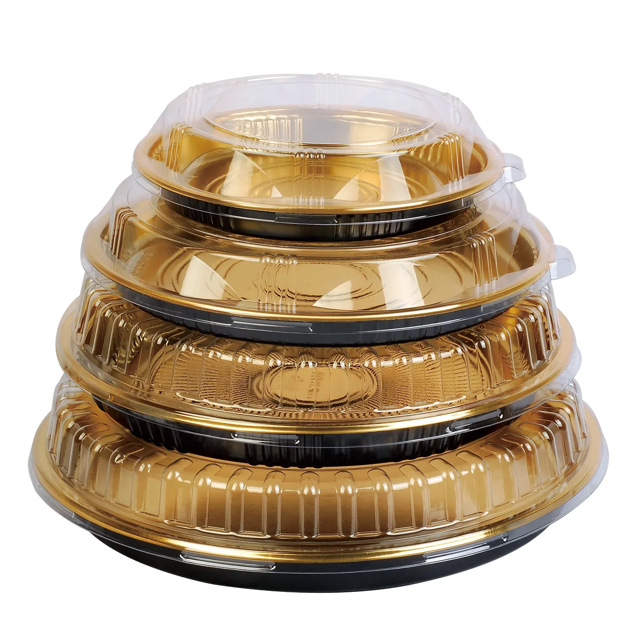 JY-82103 Wegwerp Ronde Take Away Sushi Box Plastic Wegwerp Container Wegwerp Sushi Lade Plastic Voedselverpakking