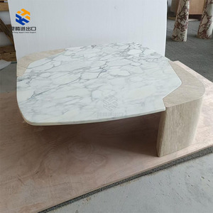 Tavolino da Caffè in Marmo Francese di Lusso, Design Moderno per Soggiorno, Villa, Hotel, Uso Domestico, Ecologico, Marca KT STONE - Product Image 5