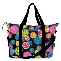 Sac fourre-tout en toile surdimensionné « Pastel Delight » pour voyage, recyclé, durable, élégant, pour femme, personnalisable, vente en gros
