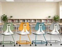 Chaises de formation et de réunion de haute qualité avec tablette d'écriture, chaises de bureau pour conférence avec roulettes