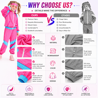 Survêtement de danse hip-hop rétro pour garçon et fille des années 80 et 90, manteau et pantalon, tenues de carnaval pour enfants, costume de discothèque pour enfants