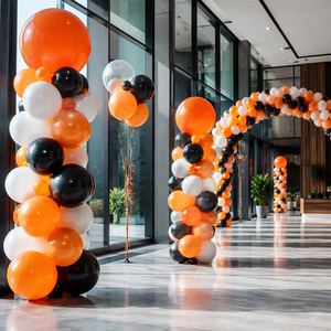 Globos de Fiesta al por Mayor, Decoración de Halloween, Globos Inflables de Goma, Látex Natural Elástico, 12 Pulgadas, Color Naranja Mate - Product Image 6