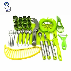 Offre Spéciale 30 pièces cuisine fruits sculpture garniture ensemble d'outils coupe-fruits banane trancheuse pastèque trancheuse plateau de fruits outil - Product Image 1