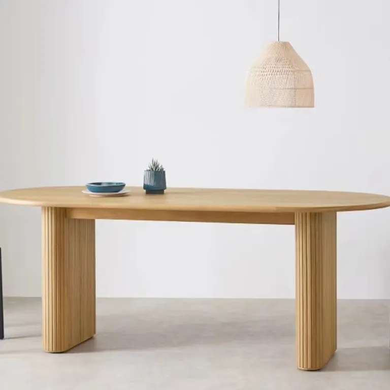 Modern Simple Solid Wood Round Table Nordic Dining Table Solid Wood Dining Table