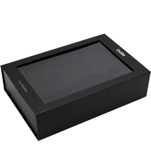 PVC Clear Top Window Magnetic Cardboard Box With Ribbon New Arrival Book Shaped Box for Gift