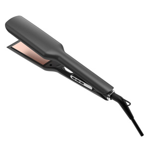 Lisseur et boucleur électrique 2 en 1 avec écran LCD, contrôle de la température, plaque large pour cheveux secs 100x52mm - Product Image 1