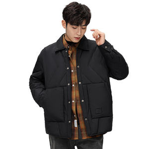 Veste en duvet d'extérieur pour hommes pour l'automne hiver chaude et épaisse avec veste bouffante à fermeture éclair - Product Image 4