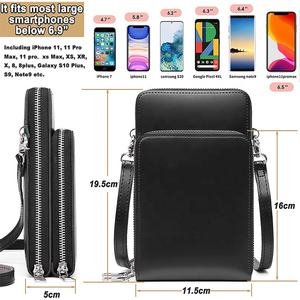 Bolso bandolera para teléfono móvil de mujer, cartera para teléfono de menos de 6,9 pulgadas - Product Image 4