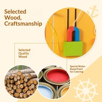 Jeu mural éducatif pour la petite enfance 4-6 ans, ensemble de jouets en bois interactifs parent-enfant avec décorations suspendues