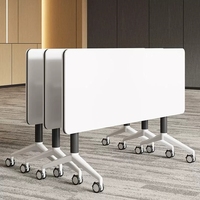 Table de conférence moderne modulaire rabattable Table de formation pliable pour le bureau et l'école Bureau pliant nouvelle génération