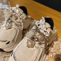 1pcs Clip décoratif pour lacet Enfants Bling Glitter Princess Ice Cream Rainbow Shoe Buckle Removable Shoe Charms Decorations