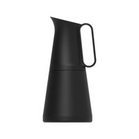 MOYA Nouvelle conception Carafe à thé en acier inoxydable à double paroi de 1 litre Pot à vide isolé Couvercle hermétique Style minimaliste Isolation de 12 à 24 heures