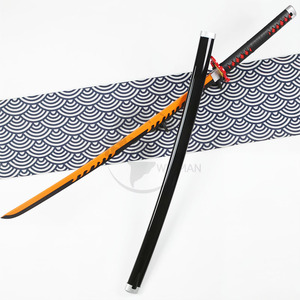 Espada Nichirin de Kyojuro <span class=keywords><strong>Rengoku</strong></span> de 40.1 Pulgadas, Réplica de Cosplay de Flame Hashira con Protector en Forma de Fuego - Product Image 3
