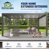 Pergola en aluminium sur mesure prête à l'emploi, pergola motorisée à lames orientables, imperméable et résistante au vent pour terrasse arrière, espace de vie extérieur