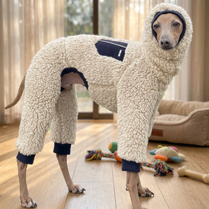 Suéter de Cuello Alto para Perro, Abrigo de Invierno Cálido y Cómodo para <span class=keywords><strong>Galgo</strong></span> Italiano, <span class=keywords><strong>con</strong></span> Protección (2XL Azul Marino Pkt) - Product Image 5