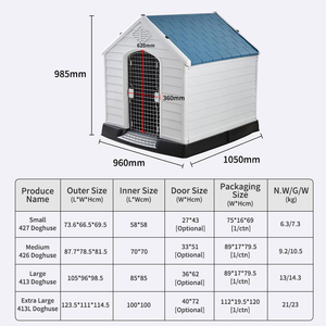 Gran oferta 2024, cama de plástico con agujeros de aire de lujo para mascotas, gran interior y exterior para gatos y perros, patrón sólido empaquetado en cartón - Product Image 3